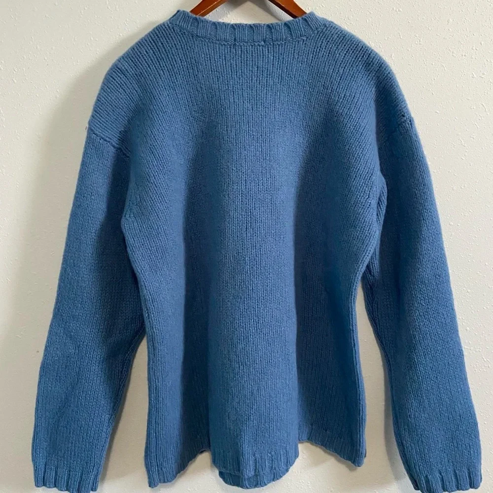 J. Crew Blue Wool Knit Pullover Sweater - Picture 5 of 7